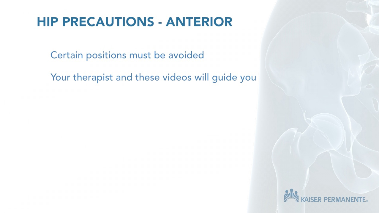 Hip Precautions - Anterior